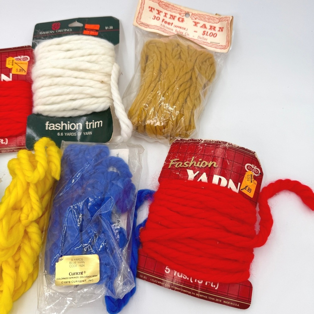 Vintage Fashion Yarn Trim Lot Cleo American Greetings Current 7 Bundles Multi - Picture 3 of 3